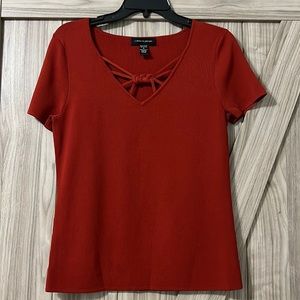 Short Sleeve Sweater by Cable & Gauge. Sz M